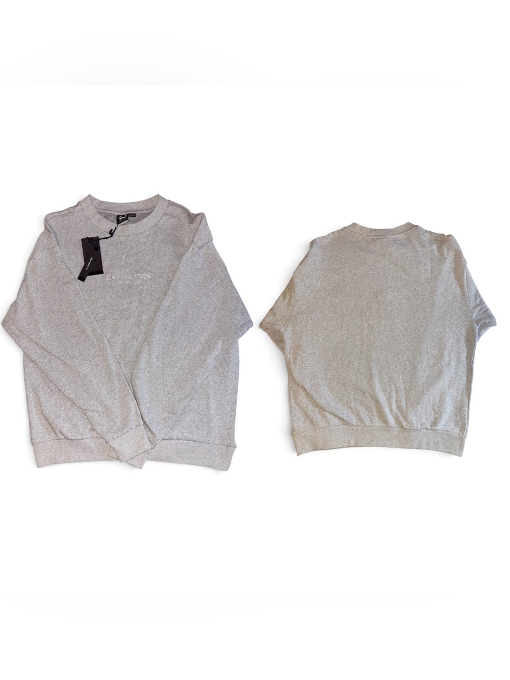 NWT WXYZ MFG Co Gray Boxy Utility Fit Crewneck Sweatshirt